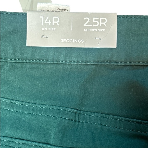 Chico's Jean Basic Aurora Green Ankle Jegging Size 14R NWT - Picture 7 of 9